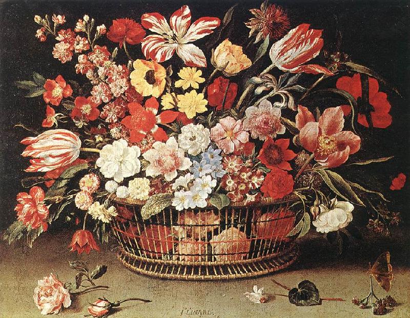 LINARD, Jacques Basket of Flowers 67 Sweden oil painting art